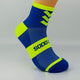 Blue / Neon Chevron Main | Moisture-wicking trail running socks | Sodd Ocks
