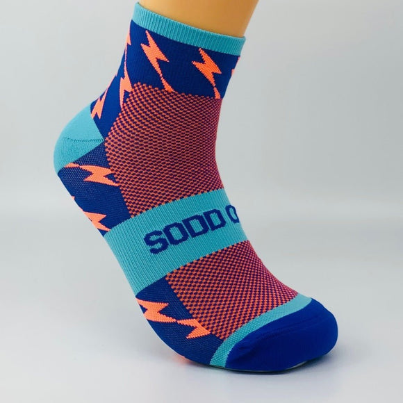 Blue / Orange Lightening Heel | Sodd Ocks
